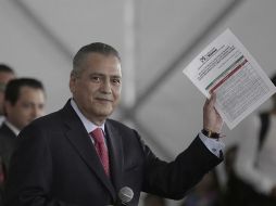 Declaran a Manlio Beltrones y a Carolina Monroy como presidente y secretaria general del PRI para el periodo 2015-2019. SUN / A. Leyva