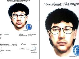 La policía difundió un retrato hablado y ofrece una recompensa de 28 mil dólares por información que lleve a su arresto. AP / Royal Thai Police