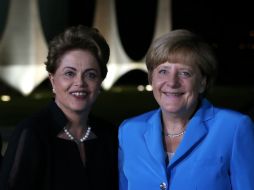 Merkel y su delegación fueron recibidos este miércoles por Rousseff para una cena. AP / E. Peres