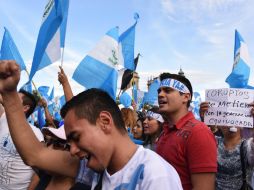 Otto Pérez reconoce la validez de las manifestaciones públicas, pero niega las acusaciones. AFP / J. Ordoñez