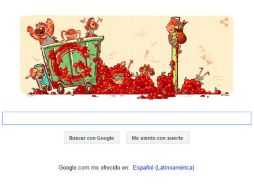 En su página principal, el buscador muestra un camión cargado de tomates y a los valientes 'guerreros'. ESPECIAL / google.com