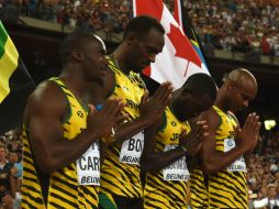 El jamaicano Usain Bolt apunta que la selección de su país es un buen equipo. AFP / G. Baker