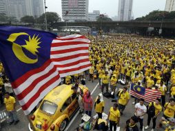 Las protestas contra el primer ministro estallaron, sobre todo, a raíz del enorme escándalo financiero que afecta a1MDB. EFE / R.Tongo