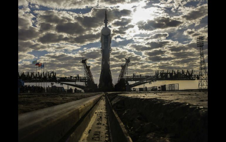 La Soyuz TMA-18M será lanzada el próximo miércoles desde el cosmódromo de Baikonur, Kazajistán. EFE / S. Ilnitsky