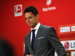 Javier Chicharito Hernández se mostró complacido por su llegada a la Bundesliga. ESPECIAL / @bayer04fussball