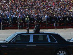 Xi Jinping en el desfile militar en conmemoración de los 70 años de la II Guerra Mundial en Beijing. AFP / G. Baker