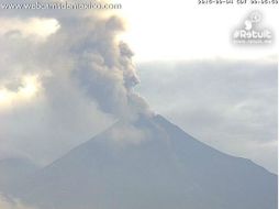 El Coloso de Fuego se mantiene tranquilo, pero con actividad constante. TWITTER / @LUISFELIPE_P