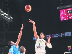 La Selección mexicana de baloncesto en su juego frente a su similar de Uruguay del pasado viernes. NTX / I. HERNANDEZ