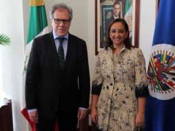 El secretario general agradeció el respaldo de México y reconoció su liderazgo para impulsar la trasformación de la OEA. TWITTER / @ruizmassieu