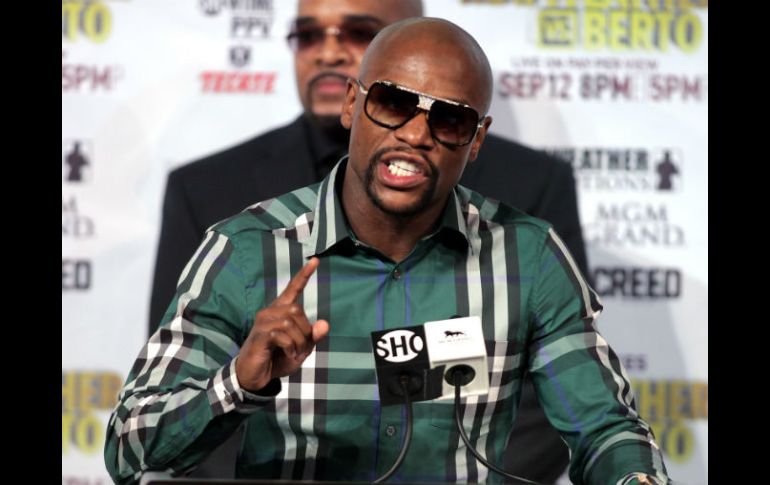 El sábado Mayweather combatirá contra Andre Berto; podría ser su última pelea. AFP / J. Gurzinski