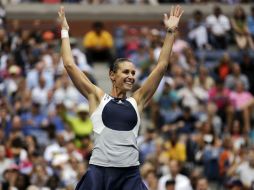 Pennetta es la segunda jugadora italiana en ganar un torneo de Gran Slam en su primera final de este tipo. AP / D. Goldman