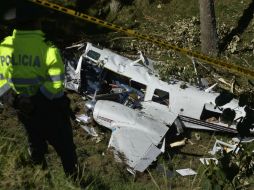 Los restos de la aeronave fueron ubicados por otro avión gracias a una señal de auxilio. AFP / R. Arboleda