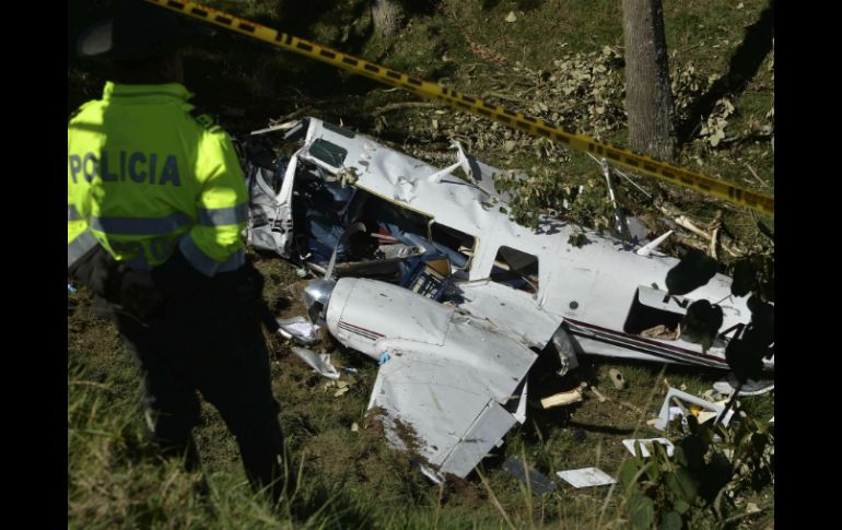 Los restos de la aeronave fueron ubicados por otro avión gracias a una señal de auxilio. AFP / R. Arboleda