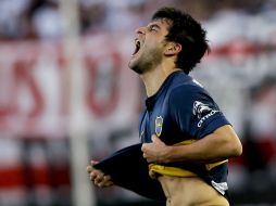 Nicolás Lodeiro. El seleccionado uruguayo anotó el único tanto en cancha de River, el Estadio Monumental. AP / N. Pisarenko