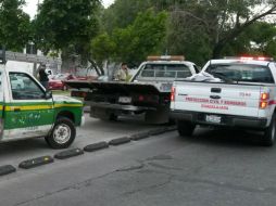 El accidente ocurrió sobre calzada Gobernador Curiel alrededor de las 11:00 horas. ESPECIAL /