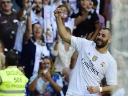 El Real Madrid resolvió el encuentro con un tanto de cabeza de Benzema en la segunda parte (55), rematando un centro de Isco. AFP / J. Soriano