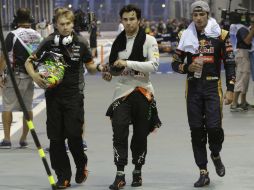 ''Checo'' Pérez se vio penalizado en la Q2 por una bandera amarilla, lo que no le permitió luchar por los diez primeros puestos. AP / M. Baker