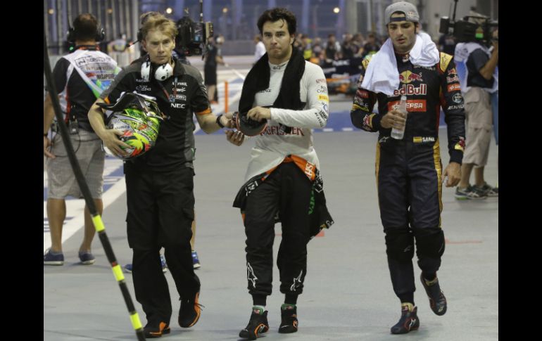 ''Checo'' Pérez se vio penalizado en la Q2 por una bandera amarilla, lo que no le permitió luchar por los diez primeros puestos. AP / M. Baker