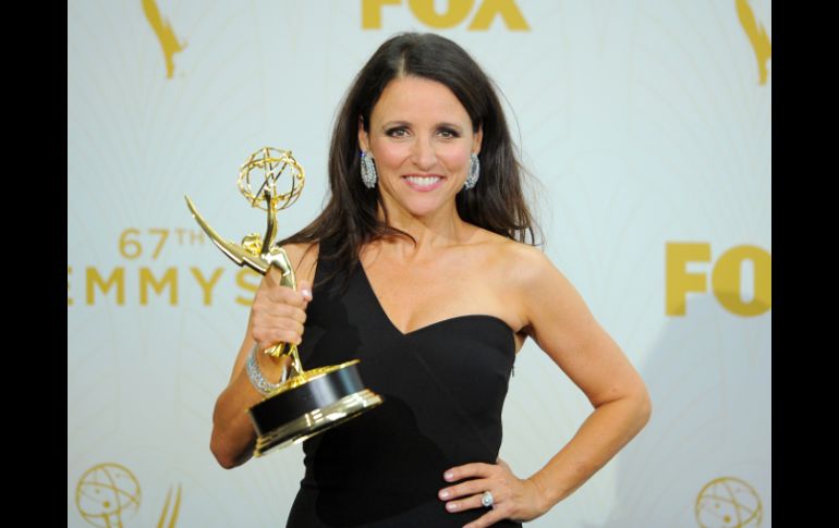 Julia Louis-Dreyfus de Veep consiguió el premio a la mejor actriz de comedia por cuarta ocasión. AP / V. Bucci