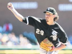 El pitcher de los Medias Blancas de Chicago realizó en total 88 lanzamientos durante el partido de ayer frente a los Tigres de Detroit. AFP / D. Burleson