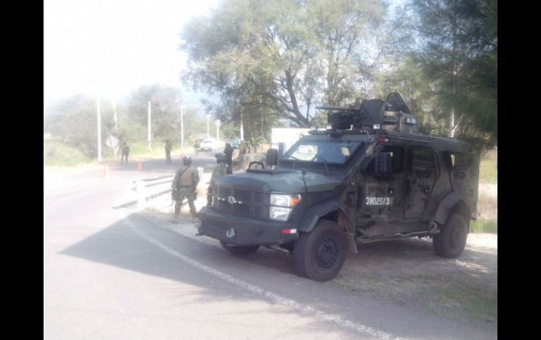 Los ingresos al lugar se hallan resguardados por elementos militares, por lo que se impide el paso a cualquier unidad. ESPECIAL /