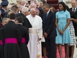 El Pontífice se reunirá con el presidente Obama en la Oficina Oval de la Casa Blanca este miércoles. AFP / S. Loeb