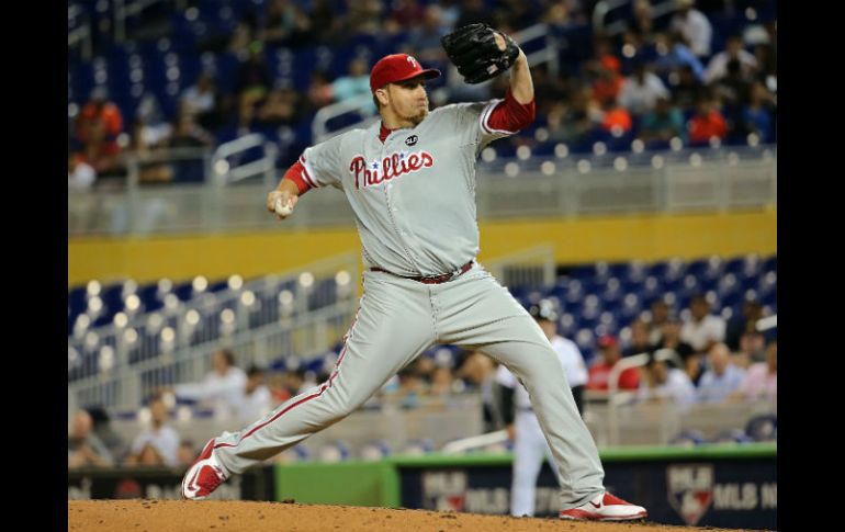 Aaron Harang laboró siete episodios, en los que permitió dos carreras y siete imparables. AFP / M. Ehrmann