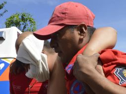 Ayer martes en Tixtla se registró un ''choque'' entre presuntos normalistas y policías que les impidieron el paso a Chilpancingo. SUN / ARCHIVO