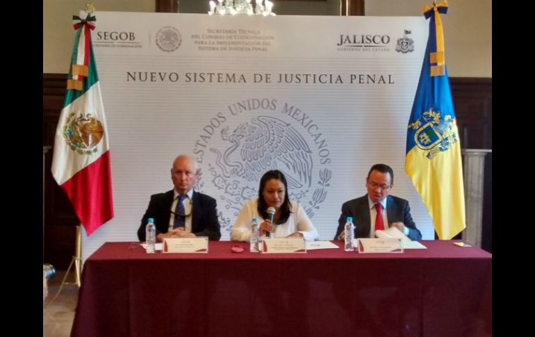 Este miércoles ofrecieron una rueda de prensa para hablar de los avances en justicia penal en Jalisco. EL INFORMADOR /