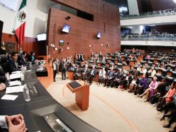 El pleno del Senado votó por 93 votos en favor, cero en contra y cero abstenciones dicho acuerdo. NTX / ARCHIVO