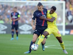 Zlatan Ibrahimovic fue el autor del primer gol del PSG, al minuto 48. AFP / J. S. Evrard