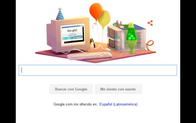 En la imagen de aniversario aparece una de las primeras computadoras personales. ESPECIAL / google.com