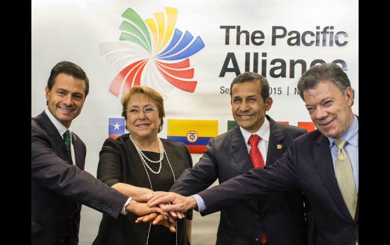 Este encuentro es el segundo que los mandatarios de la Alianza del Pacífico celebran con medios de comunicación. AFP / E. Bayer