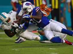 Los Bills totalizaron 429 yardas e interceptaron tres envíos de Ryan Tannehill. AFP / R. Foldy