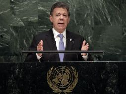 El presidente de Colombia agradeció a la comunidad internacional por su apoyo a los esfuerzos de paz de los colombianos. AP / R. Drew