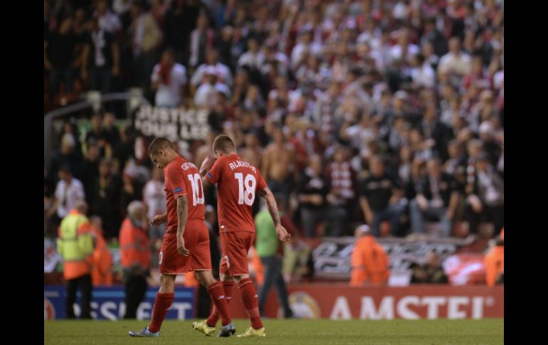 Liverpool desilusionó en Anfield e igualó 1-1 ante el Sion de Suiza. AFP / O. Scarff