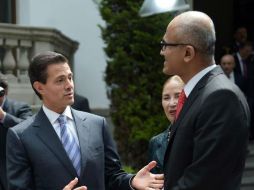 Este jueves, Peña Nieto se reunión con el CEO de Microsoft, Satya Nadella, en Los Pinos. TWITTER / @PresidenciaMX