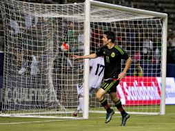 Marco Bueno consiguió un doblete ayer frente a los ticos. En la imagen festeja su segunda anotación. MEXSPORT / O. Martínez