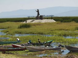 Los pescadores piden que retire la maleza para que luzca mejor el lago y puedan tener mejor imagen. EL INFORMADOR / F. Atilano