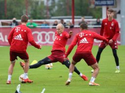 Arjen Robben se prepara durante la pausa por la Fecha FIFA. TWITTER / @FCBayern