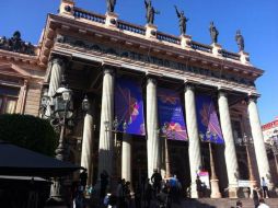 Así luce el Teatro Juárez previo a este gran evento. TWITTER / @cervantino