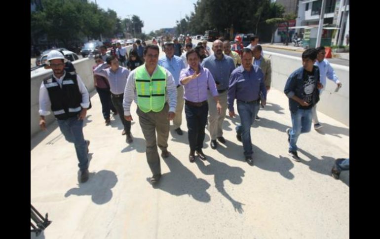 Pablo Lemus realizó un recorrido por la ruta de la Romería 2015. TWITTER / @ZapopanGob