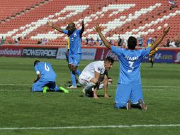 Jugadores de Honduras celebran su pase a Río 2016. AFP / G. Sweeney Jr