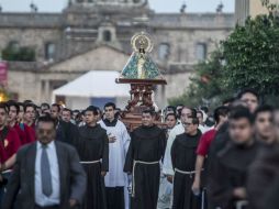 Tras la misa de Patrocinio en la explanada del Cabañas, la imagen regresó a la Catedral Metropolitana, de donde saldrá esta mañana. EL INFORMADOR / R. Tamayo