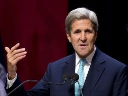 Kerry durante un discurso en la escuela de Estudios Globales e Internacionales de la Universidad de Indiana. AP / M. Conroy