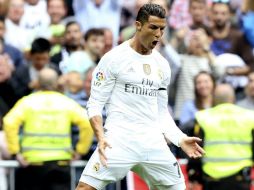 El delantero portugués del Real Madrid, Cristiano Ronaldo, durante el partido frente al Levante. EFE / Ballesteros