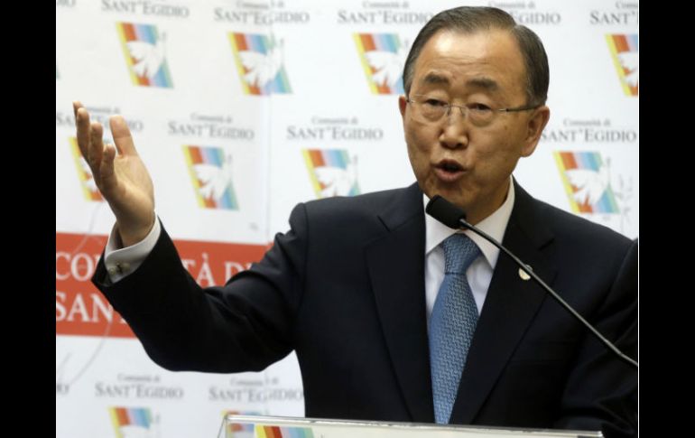 Ban Ki-moon recuerda que en su niñez, él también se vio obligado a desplazarse junto a su familia durante la guerra de Corea. AP / G. Borgia