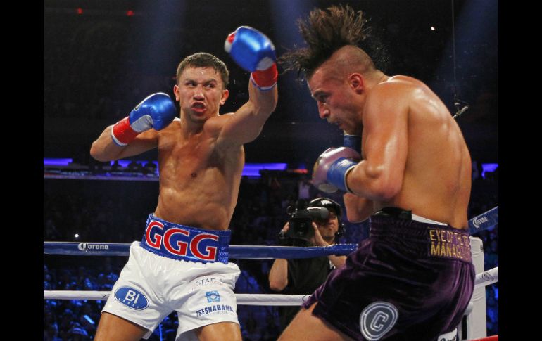 Golovkin mejoró su marca a 34-0 y esperará al ganador entre 'Canelo' y Cotto. AP / R. Schultz