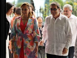 Claudia Ruiz Massieu (i) y el canciller cubano, Bruno Rodríguez Parrilla (d). EFE / A. Ernesto