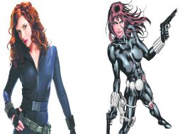 'Viuda negra', rol femenino de 'Los Vengadores' encarnado por Scarlett Johansson. ESPECIAL /